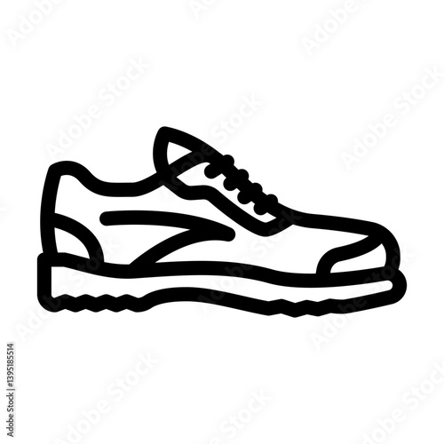 nordic walking shoes line icon vector illustration