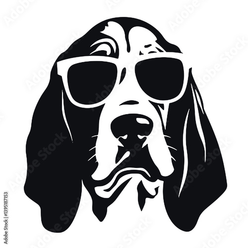 Vector Basset Hound Dog Silhouette