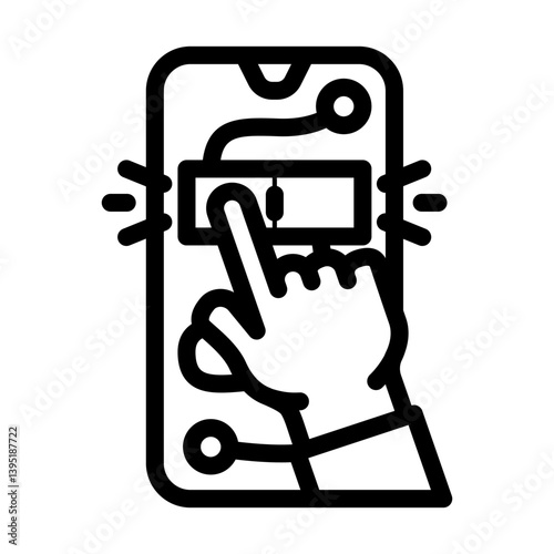 interactive content online learning platform line icon vector illustration