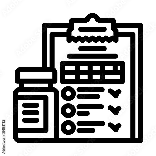 pharmacy inventory pharmacist line icon vector illustration