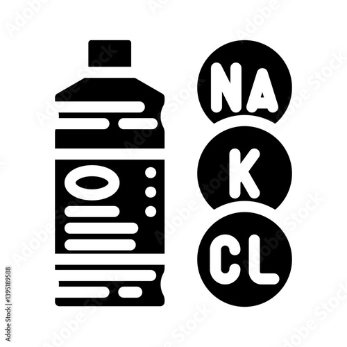 pedialyte electrolyte drink diarrhea glyph icon vector illustration