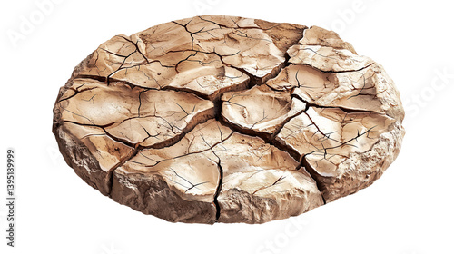 Dry cracked earth texture drought arid ground parched soil  isolated on transparent  background png