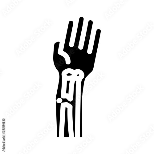 broken arm fracture injury glyph icon vector illustration