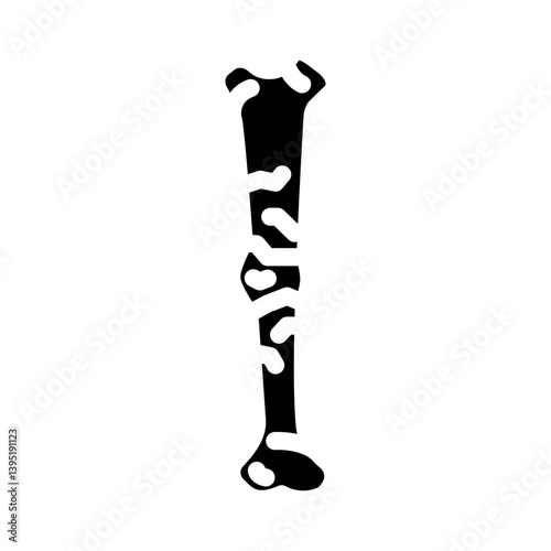 bone healing fracture injury glyph icon vector illustration