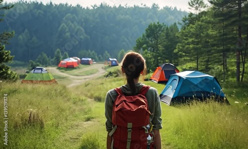  camping in countryside