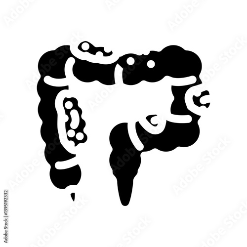 crohn disease gastroenterologist glyph icon vector illustration