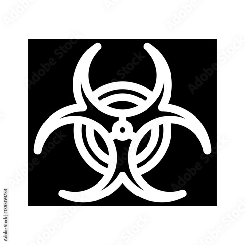biohazard genetic engineering glyph icon vector illustration