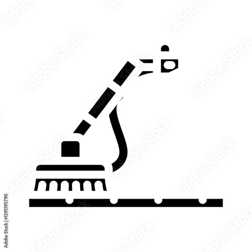 tile grout cleaning home maintenance glyph icon vector illustration