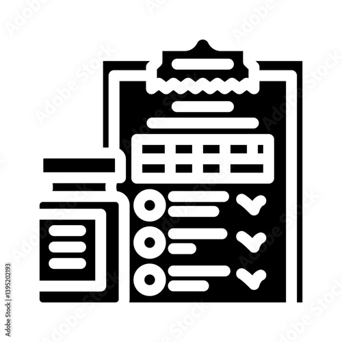 pharmacy inventory pharmacist glyph icon vector illustration