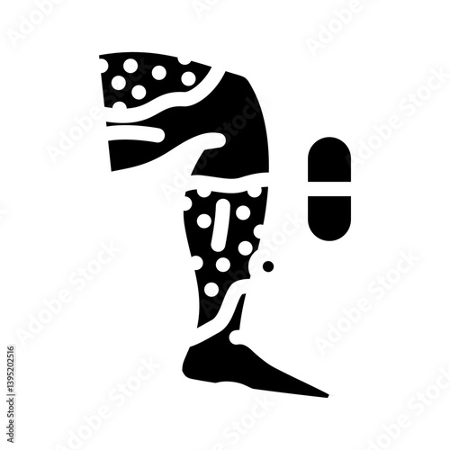 drug allergies pharmacist glyph icon vector illustration