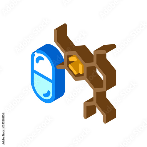 pill tablet treatment diarrhea isometric icon vector illustration
