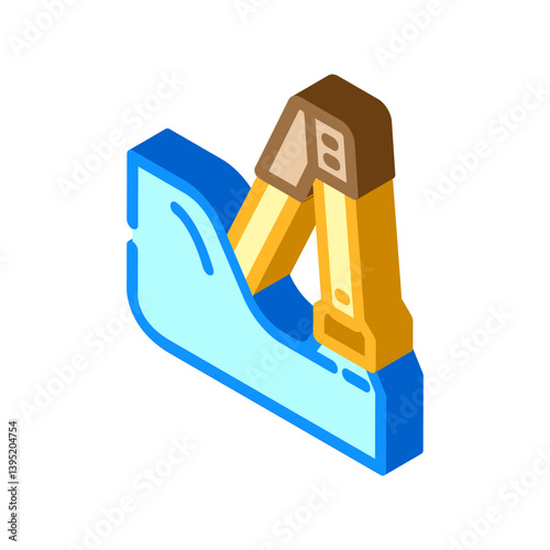medical sling fracture injury isometric icon vector illustration