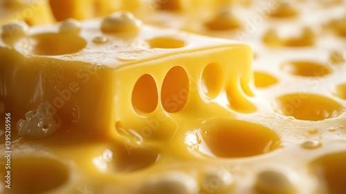 Obraz na płótnie Melted cheese, holes, dripping w salonie