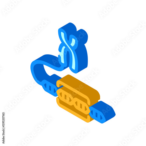 gene genetic engineering isometric icon vector illustration