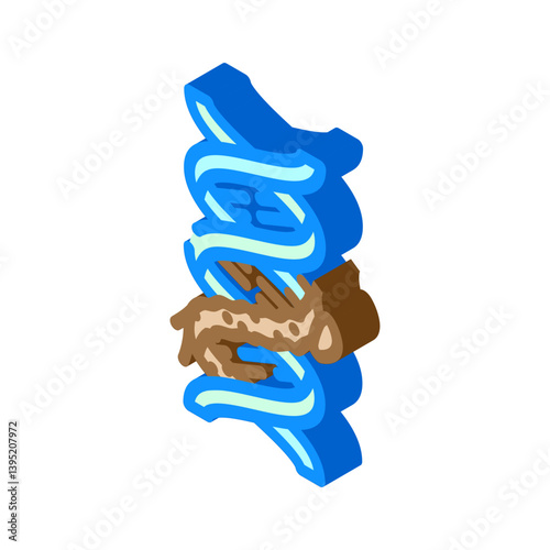 mutated dna genetic engineering isometric icon vector illustration