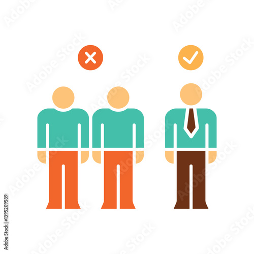 Marginalization color flat icon for digital and print projects.
