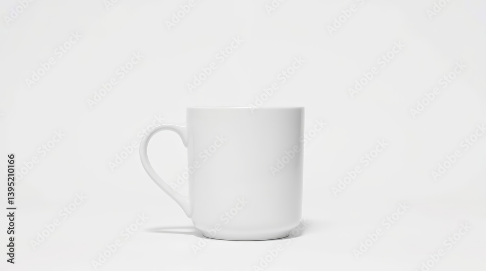 Obraz premium Steaming White Mug Illustration