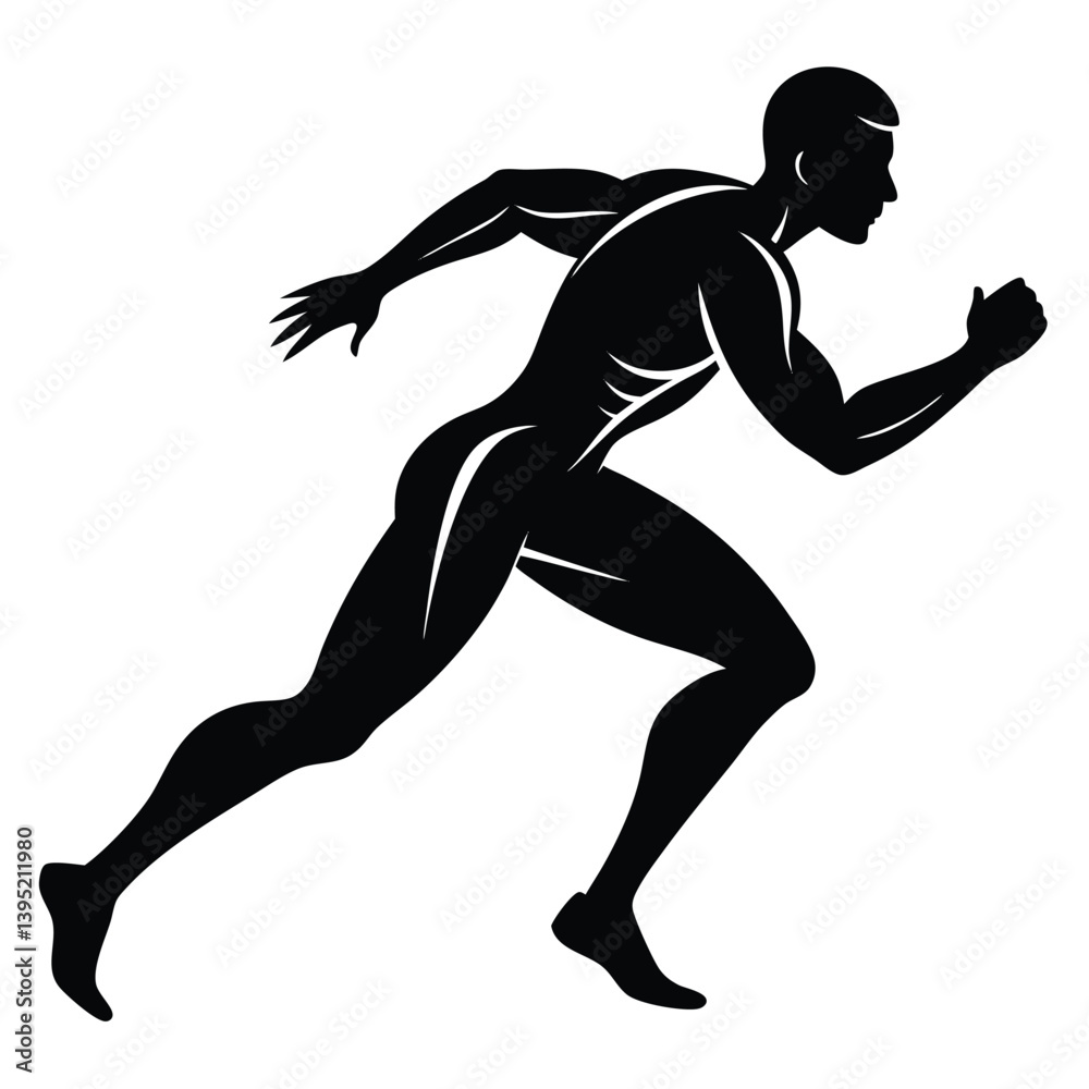runner silhouette vector