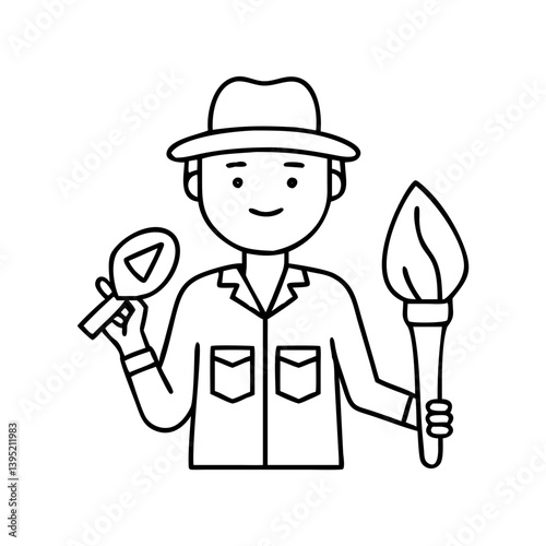 archaeologist icon icon, archaeologist icon vector illustration-simple illustration of archaeologist icon, perfect for archaeologist icon logos and icons