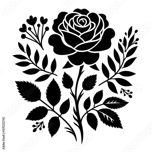 vector illustration of a rose