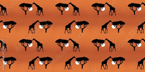 Photography Seamless pattern giraffe