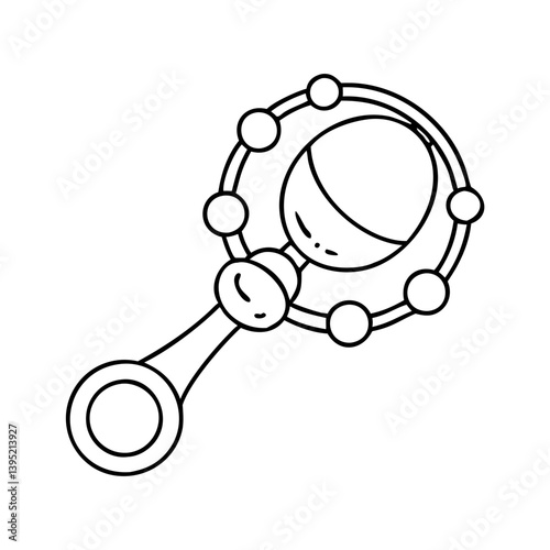baby rattle icon, baby rattle vector illustration-simple illustration of baby rattle, perfect for baby rattle logos and icons