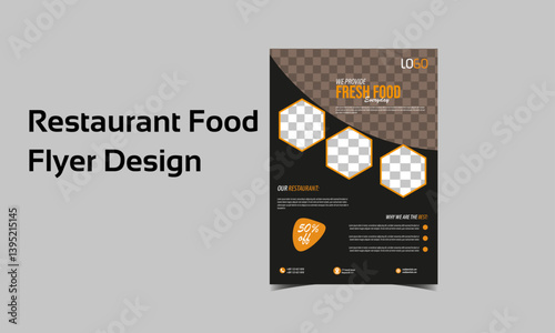 Restaurant Flyer Design, Food Menu Flyer template, Restaurant food menu poster