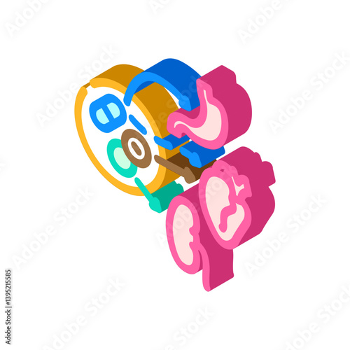drug interaction pharmacist isometric icon vector illustration