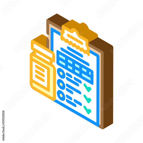 pharmacy inventory pharmacist isometric icon vector illustration