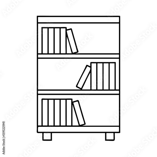 bookshelf icon, bookshelf vector illustration-simple illustration of bookshelf, perfect for bookshelf logos and icons