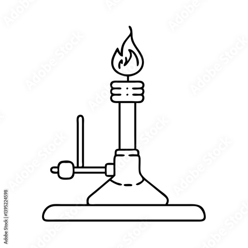 bunsen burner icon, bunsen burner vector illustration-simple illustration of bunsen burner, perfect for bunsen burner logos and icons