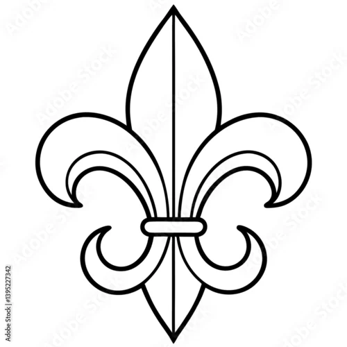 Obraz fleur de lis ornament vector icon on white background