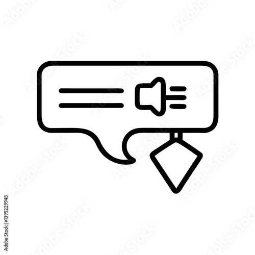 Sound Notification Icon in Minimalist Design  
