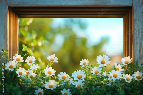 Floral window view