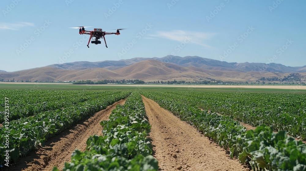drone aerial photography of agricultural field
