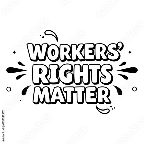 Workers' Rights graphic, social media