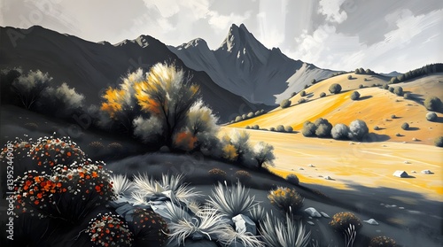 mountain landscape in the morning
