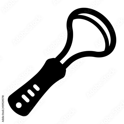 tongue cleaner glyph icon