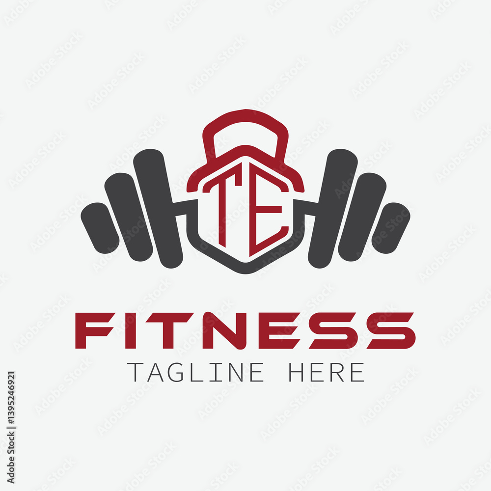 Fototapeta premium initial monogram for Fitness logo with Polygon style design
