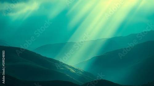 sun rays in the fog