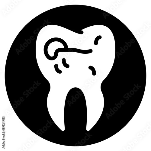 cavity glyph icon