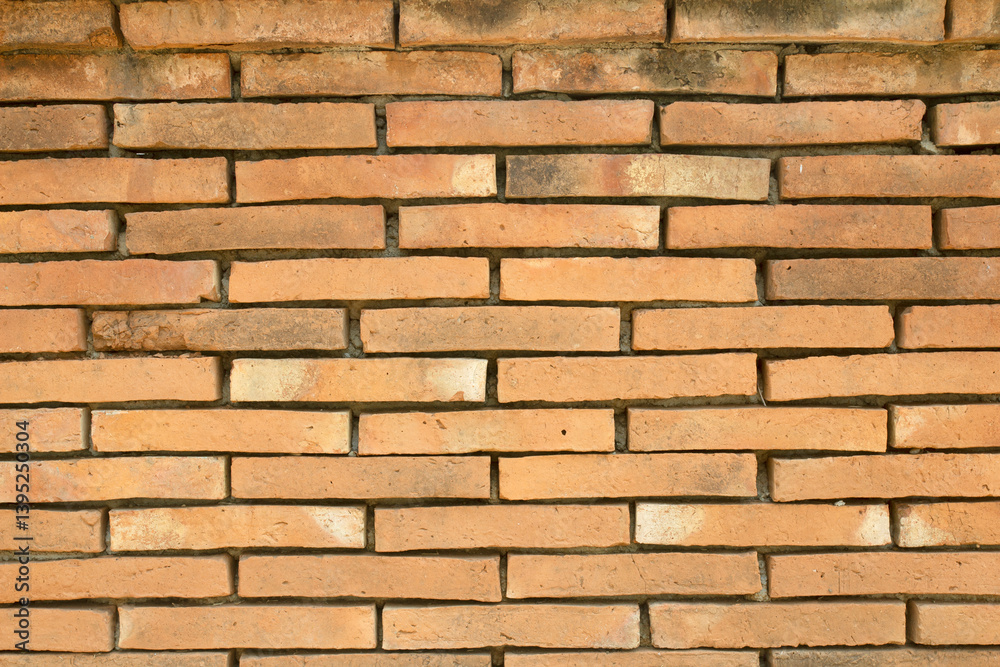Old brick wall texture background used as a wall
