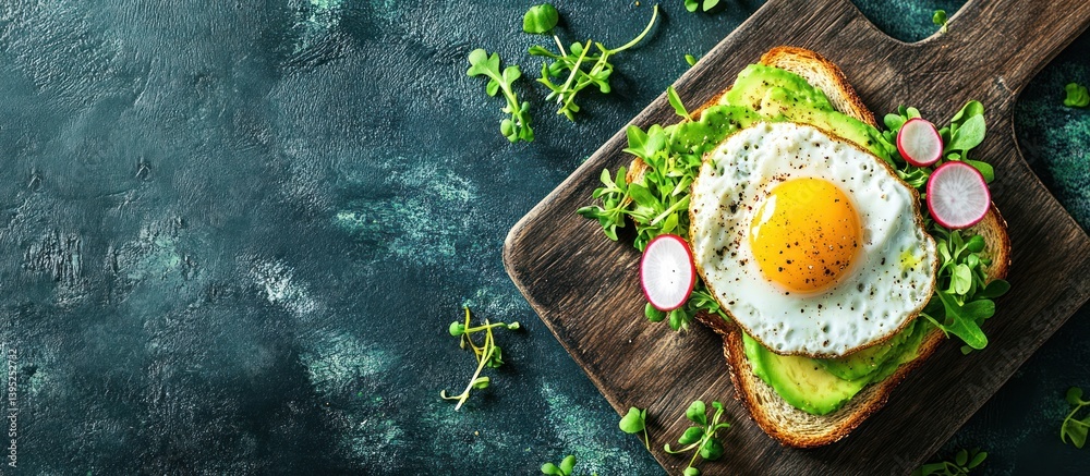 Delicious Avocado Toast with Fried Egg
