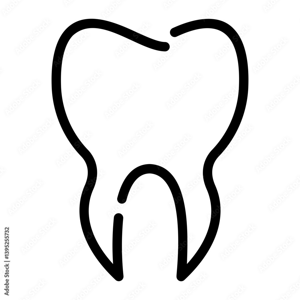 teeth line icon