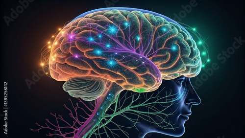 Illuminated Brain Neural Ne...