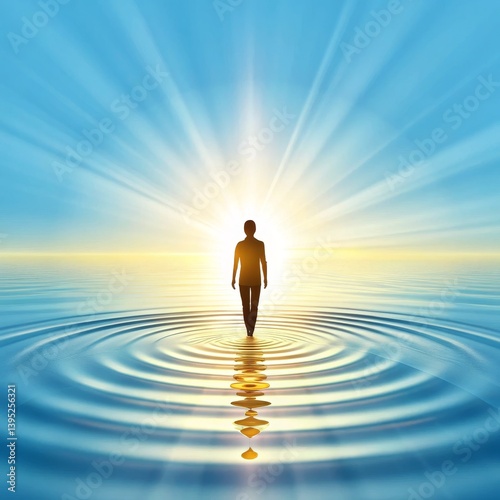 Silhouette Walking on Water...