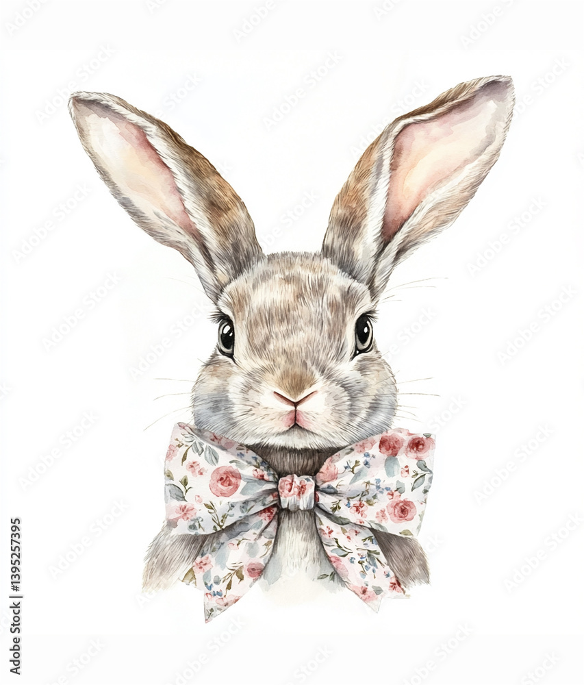 Obraz premium white rabbit on white background