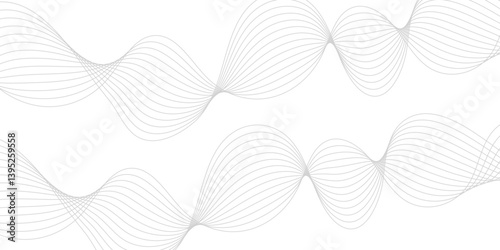 gray wave curve lines banner background design. Digital frequency track equalizer. Stylized line art background. modern soft luxury texture with smooth and clean vector subtle background illustration