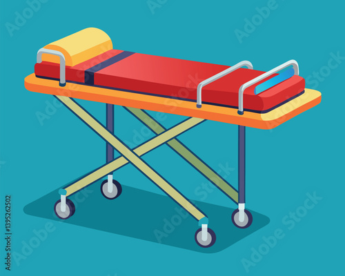Medical Stretcher Illustration. Emergency Care Equipment