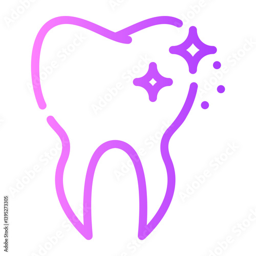 tooth whitening gradient icon
